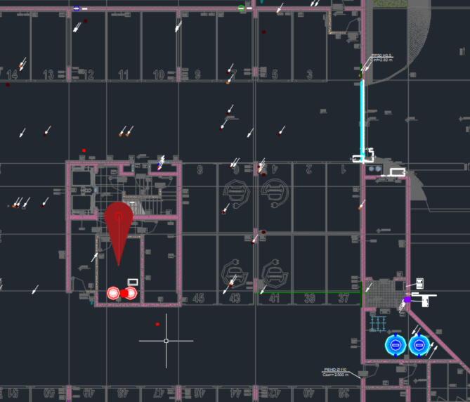 Plan amplasament punct termic Bloc B — subsol -1, parcaj AB