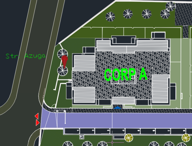 Plan amplasament BMPT-uri — zona acces str. Azuga, lângă posturile trafo