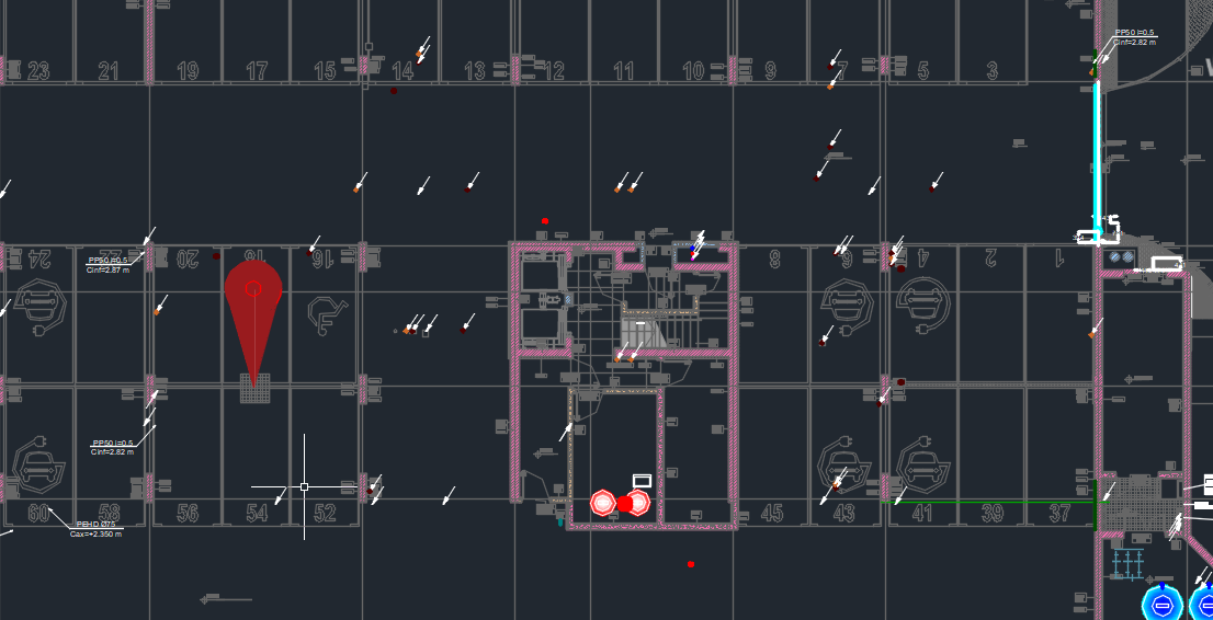Plan amplasament basa colectare ape hidrocarburi — subsol -1, parcaj AB