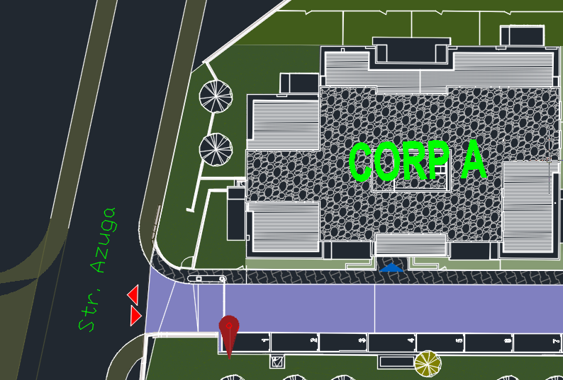 Plan amplasament separator hidrocarburi — zona Dog Area, latura NV