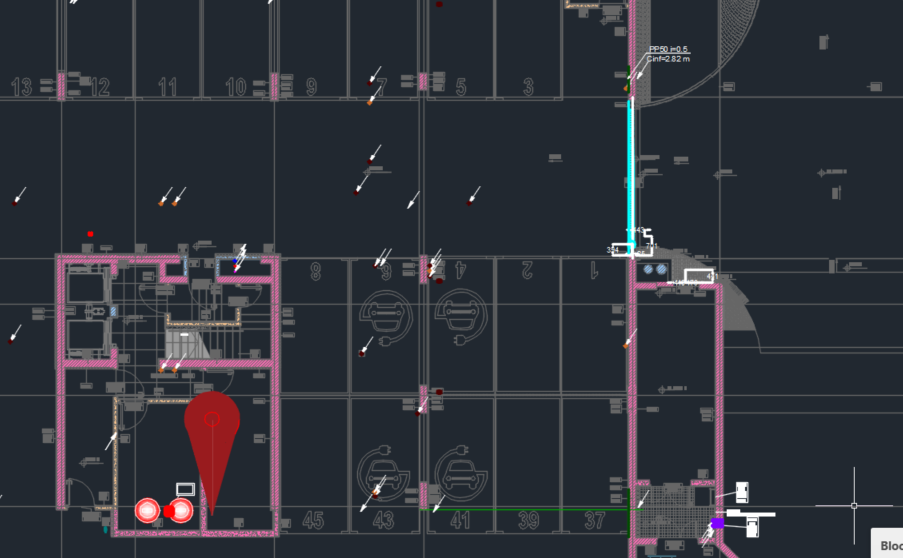 Plan amplasament TE.MEF1 — camera tehnică electrică, subsol -1, Corp B
