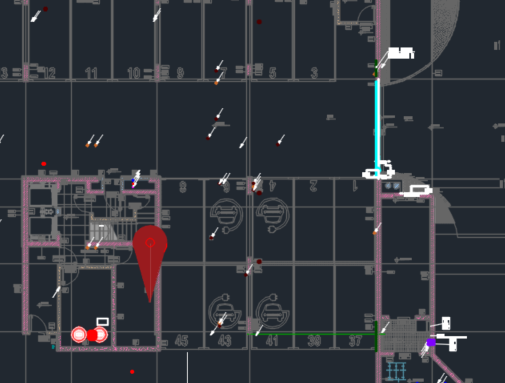 Plan amplasament FDCP Corp B — camera tehnică electrică, subsol -1, Corp B